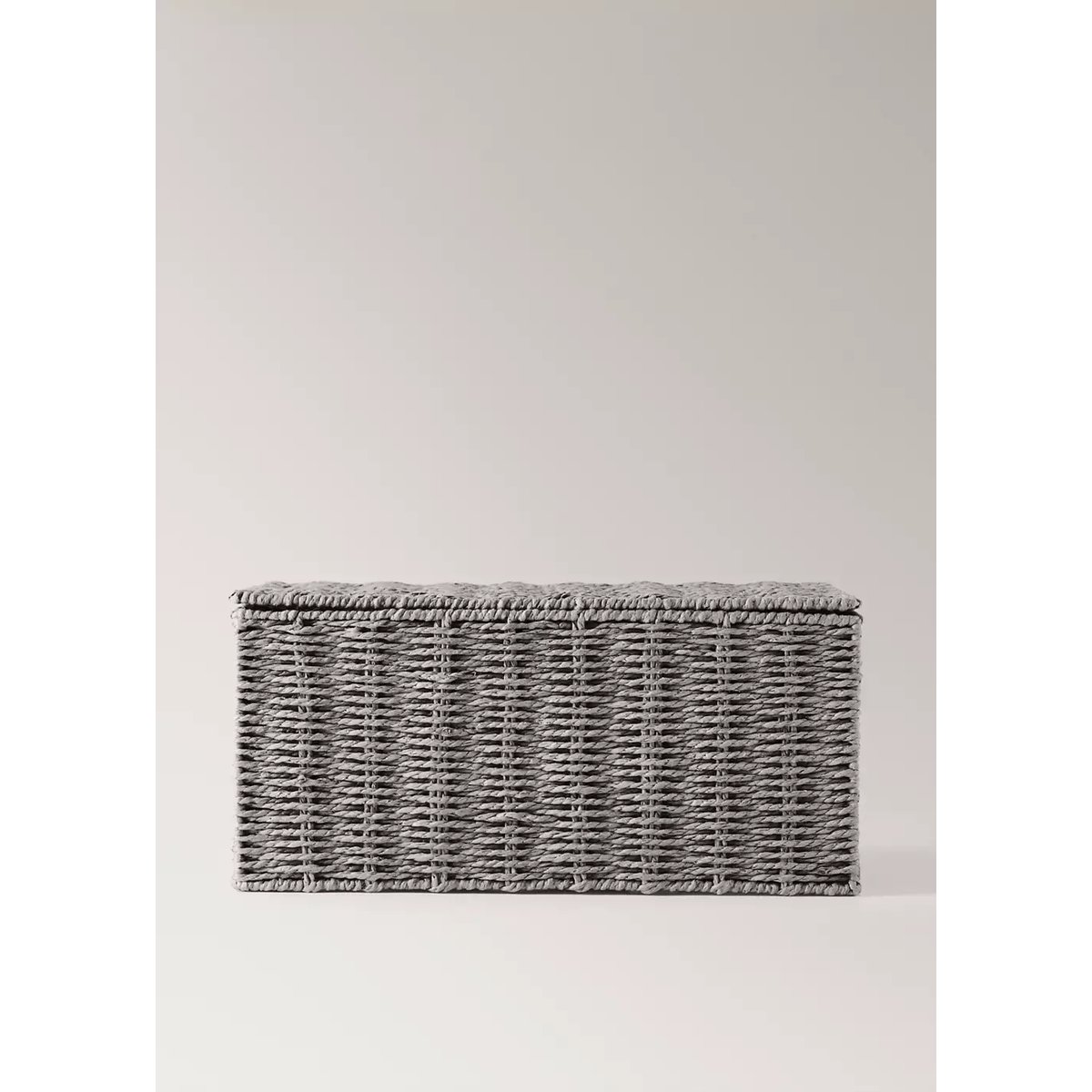 Boîte en papier tressé, taille moyenne gris, MANGO HOME