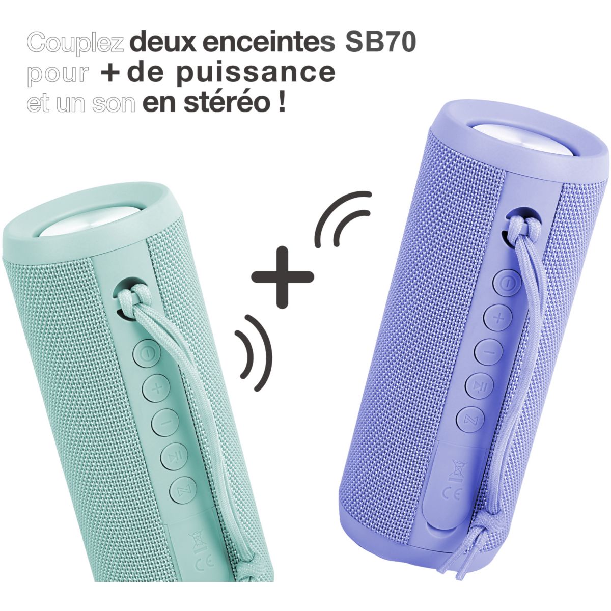 Enceinte portable SB70 ECODESIGN Violet couleur unique, ESSENTIEL B