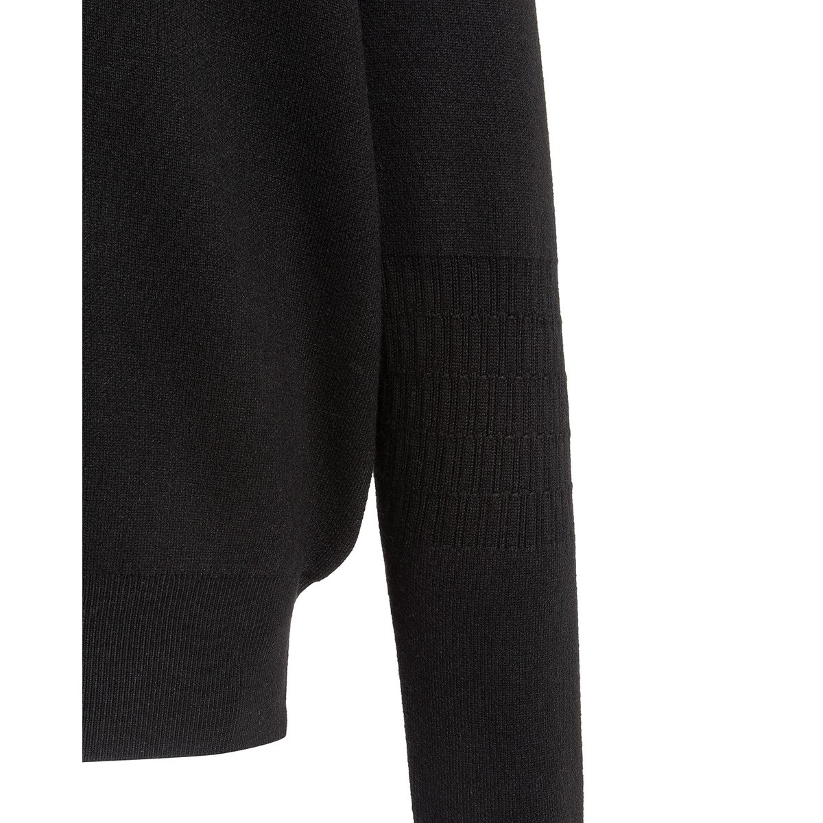 Pull col zippé en maille fine noir, SCHOTT