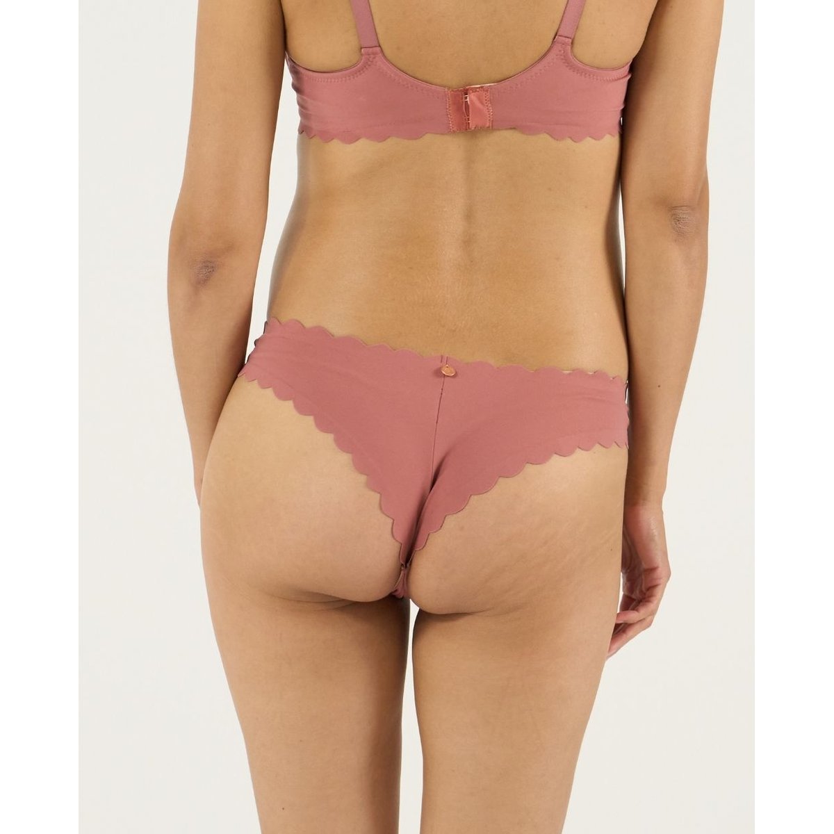 Tanga taille basse de maternité Skin rose, CACHE COEUR