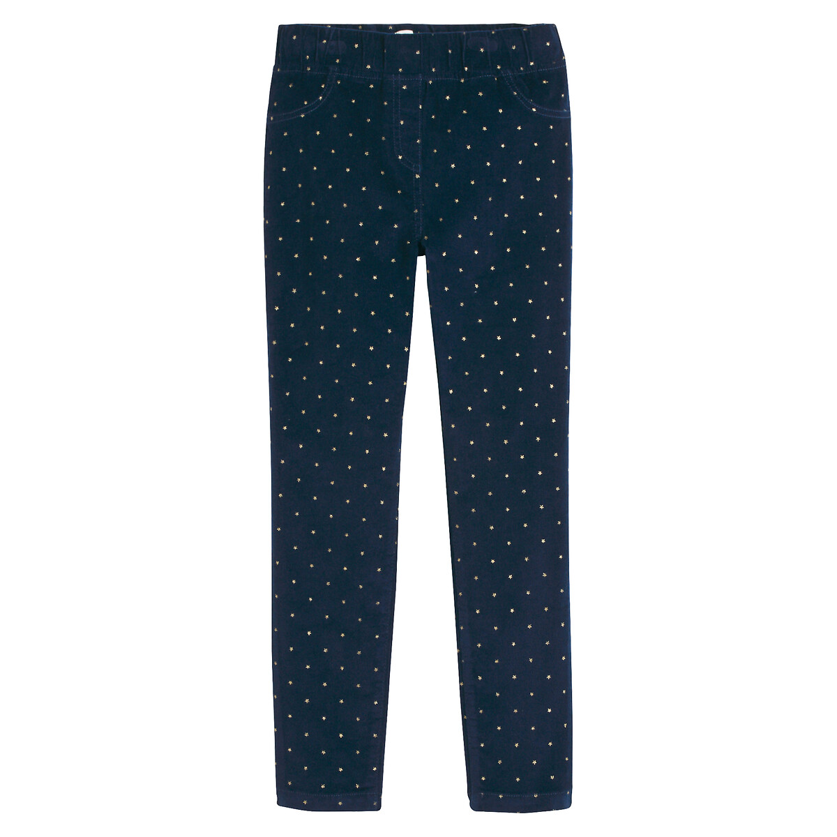 Panne Velvet Jeggings navy print, LA REDOUTE COLLECTIONS