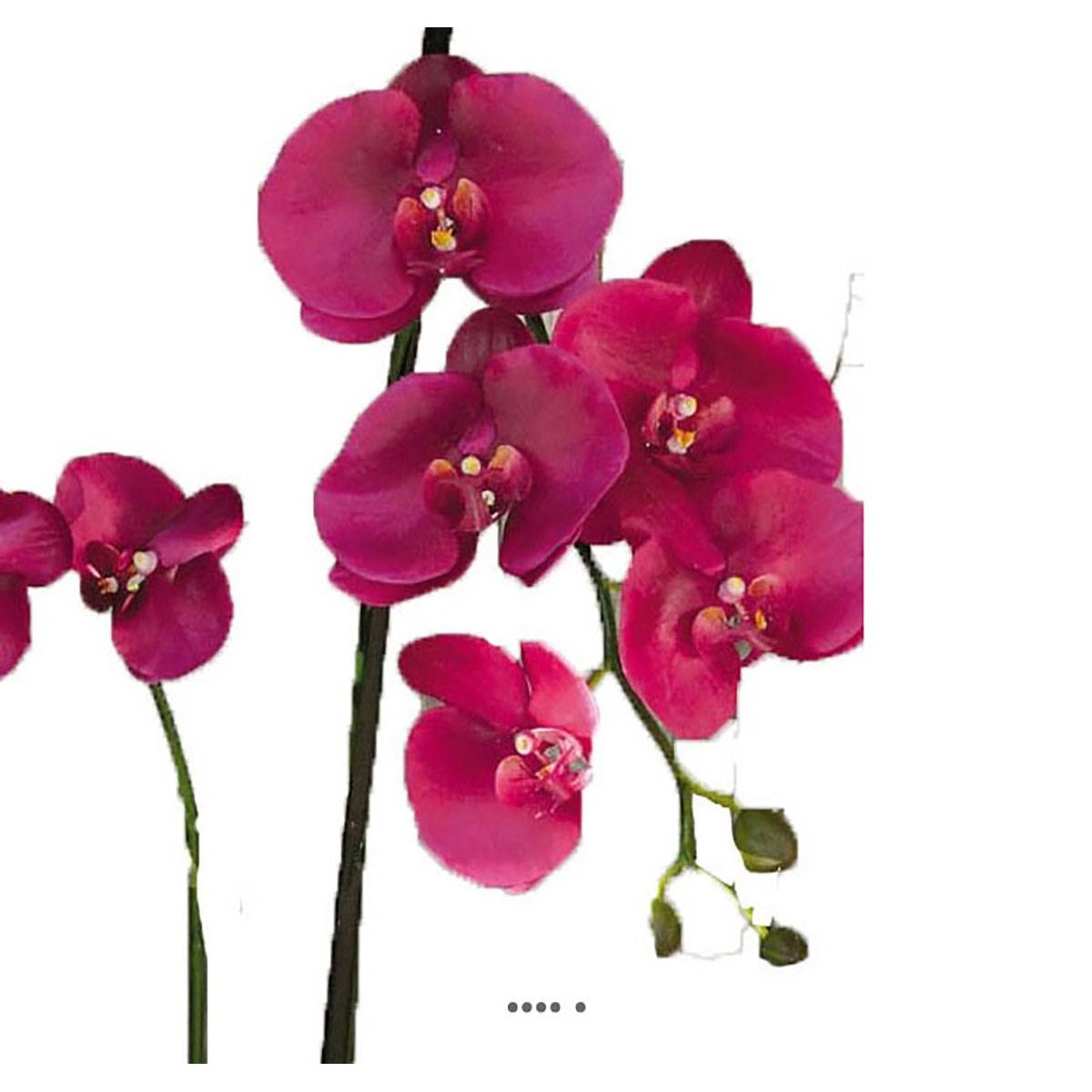Sublime orchidée artificielle en pot H 75 cm rose fushia 730, ARTIFICIELLES