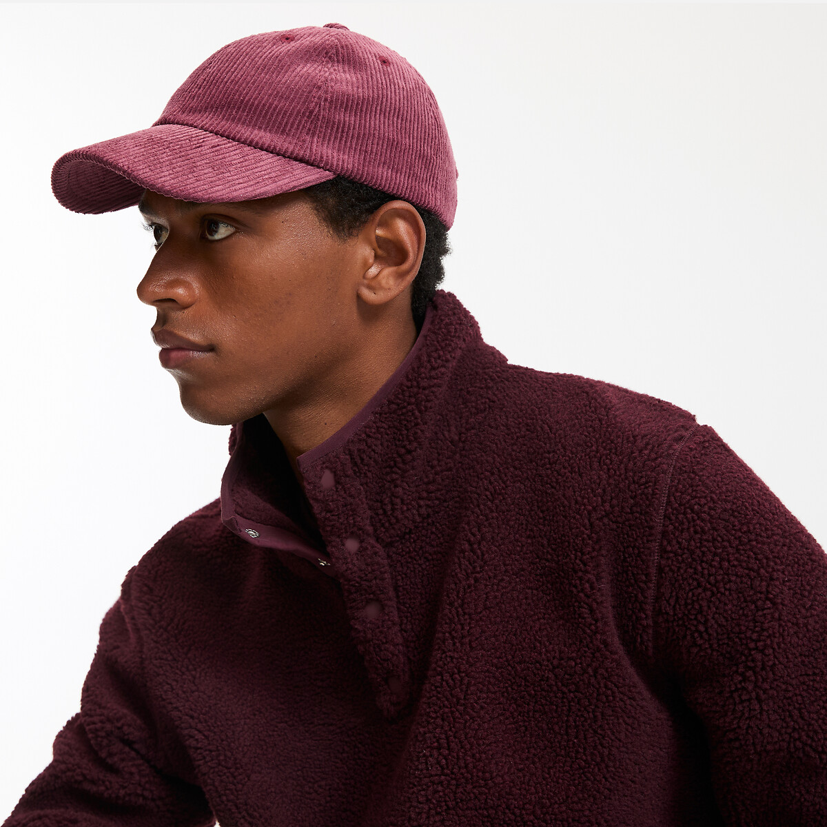 Sherpa High Neck Sweatshirt burgundy, LA REDOUTE COLLECTIONS