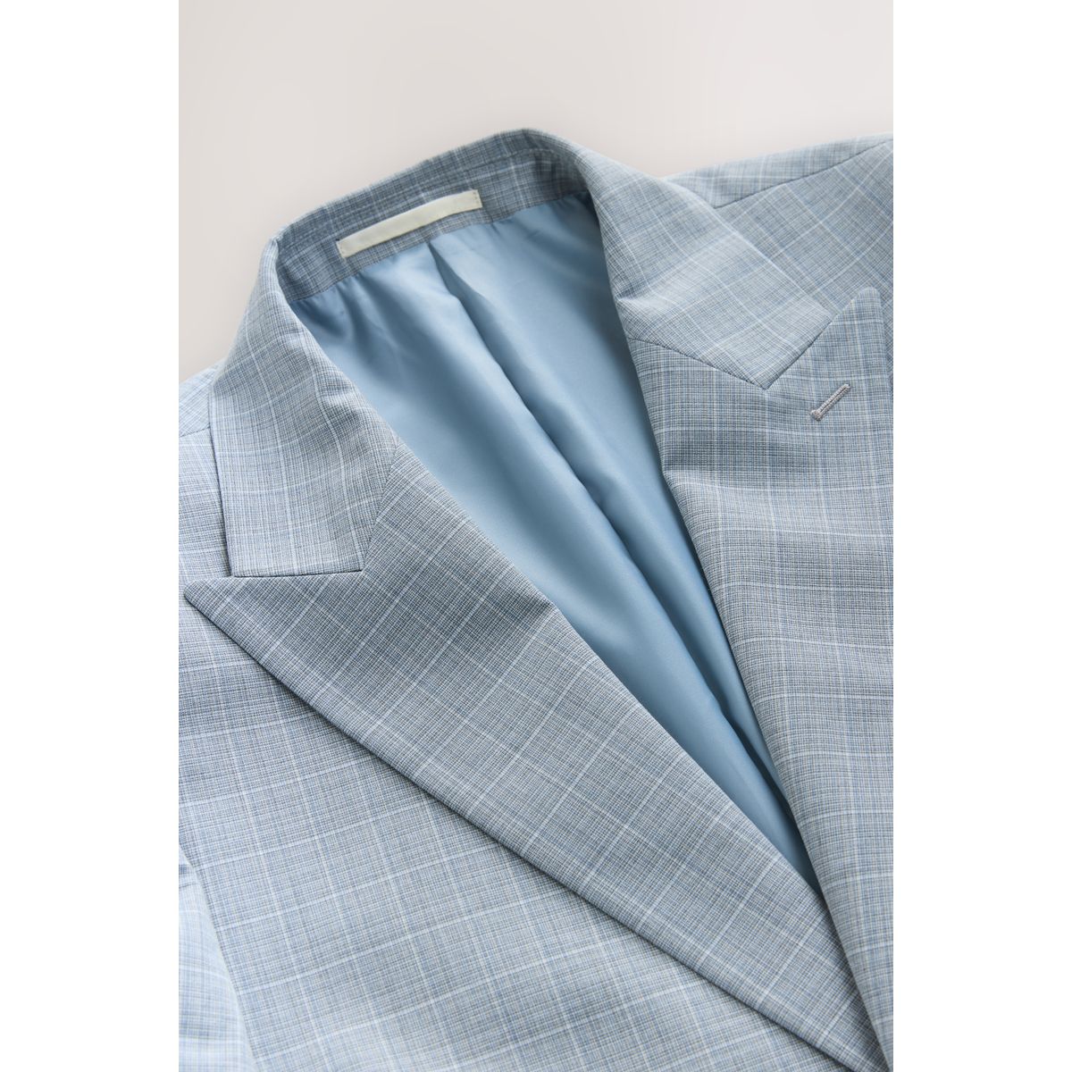 Veste de costume slim aux carreaux bleu clair, NEXT