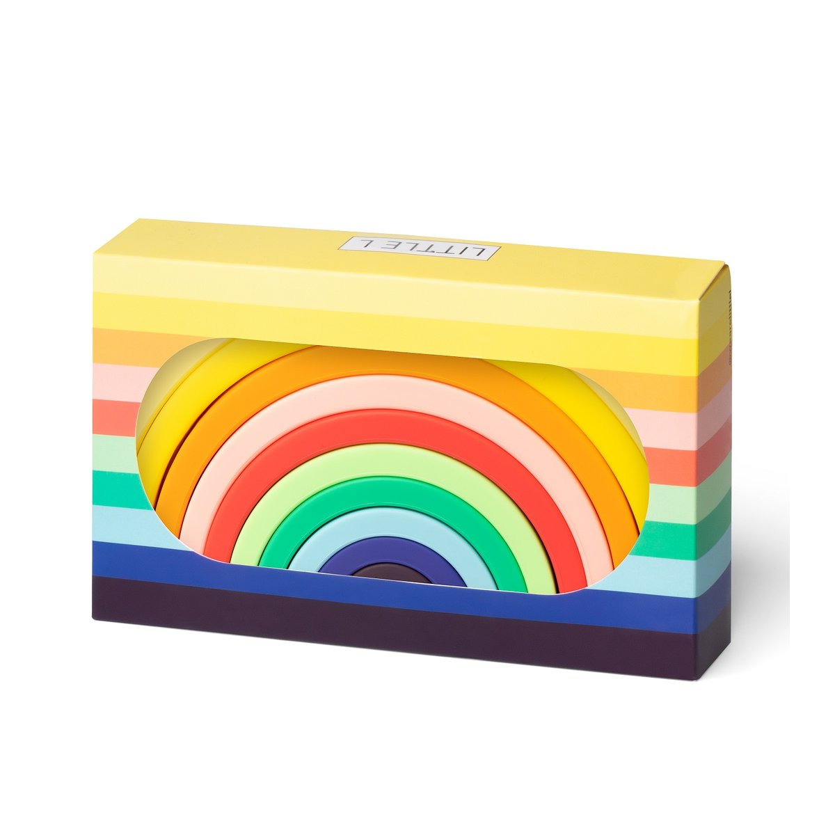 Arc en ciel en silicone multicolore jaune, LITTLE L