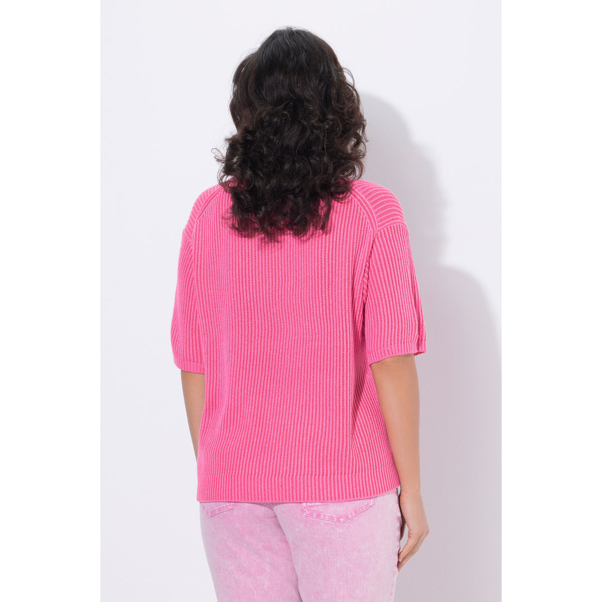 T-shirt en maille, motif à rayures flamant, ULLA POPKEN