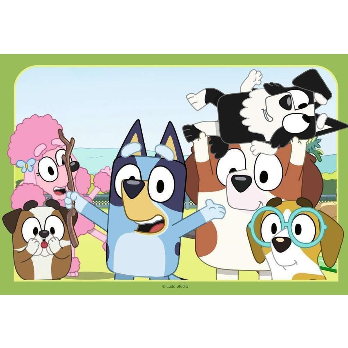 Puzzle S'amuser avec Bluey 2x12 pcs bleu, RAVENSBURGER