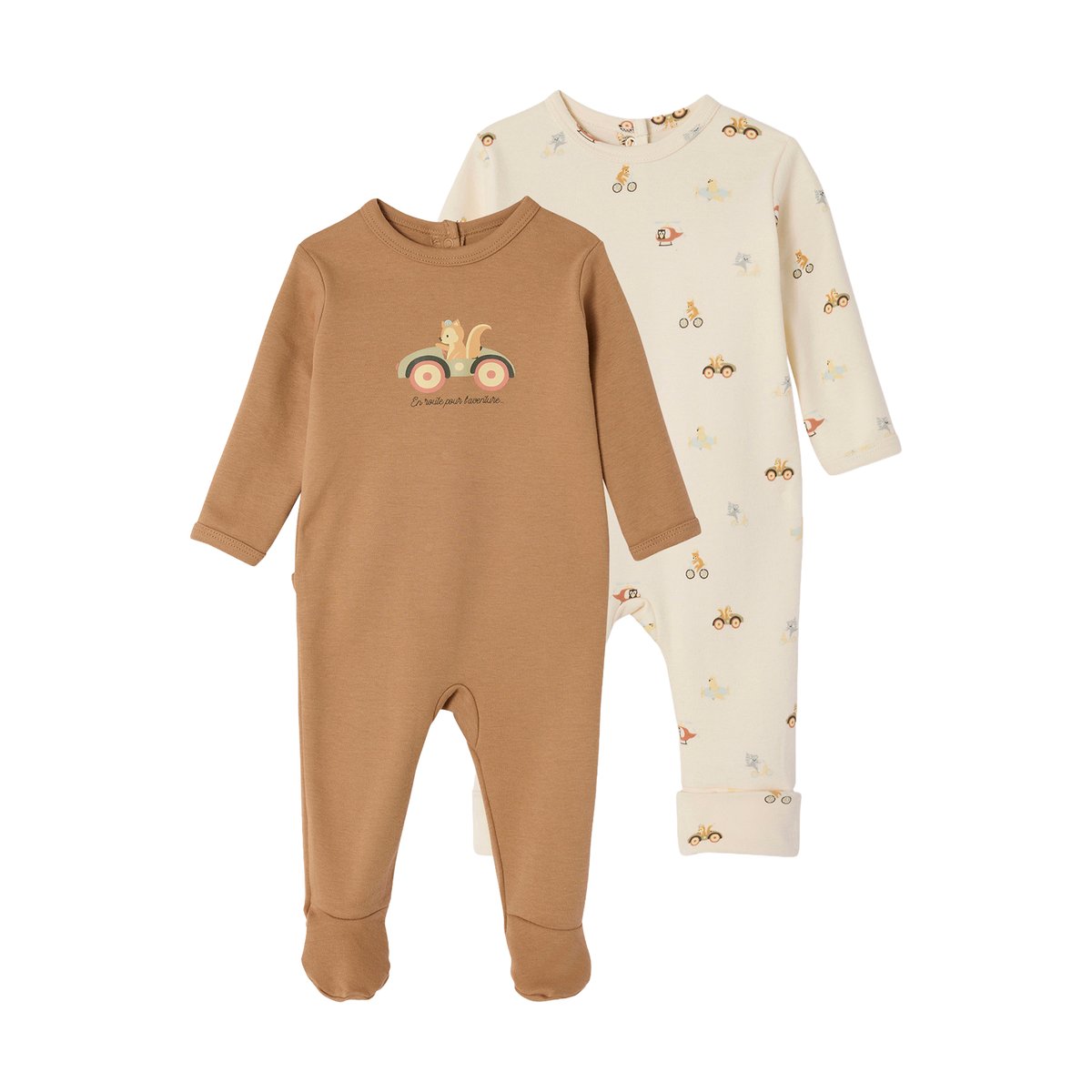 Lot de 2 dors-bien naissance écru, VERTBAUDET