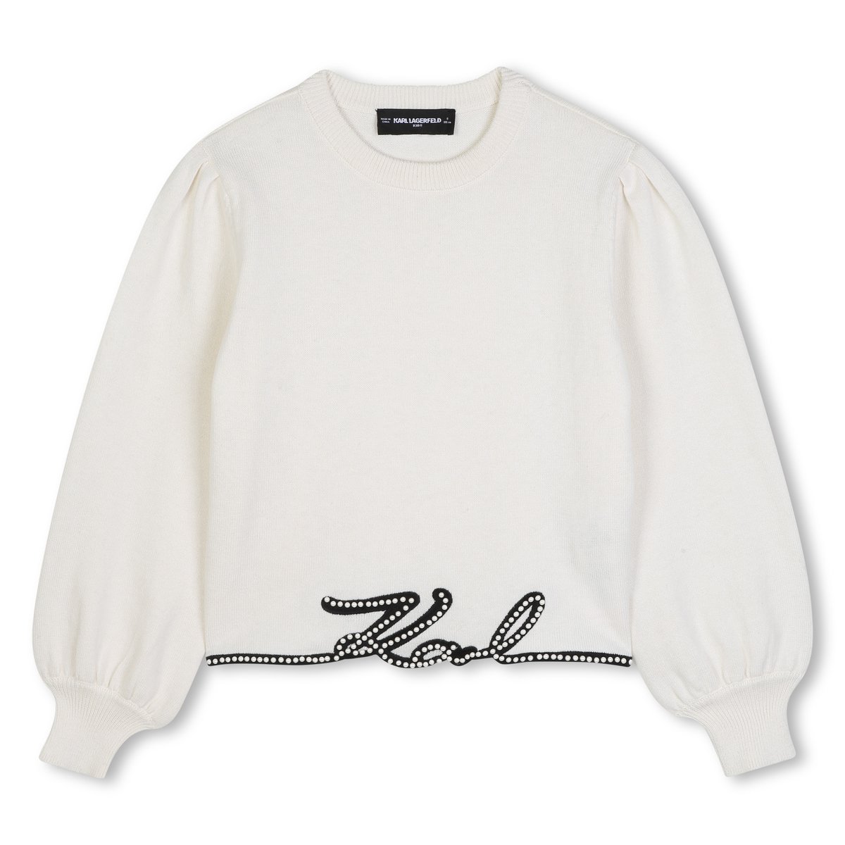 Pull manches longues creme, KARL LAGERFELD KIDS