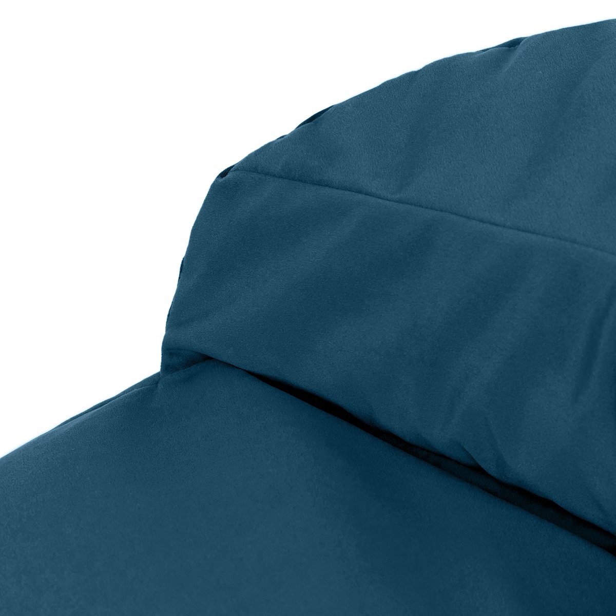 Pouf fauteuil d’appoint décoratif en velours mat Oeko-Tex® - ORB bleu marine, ICON