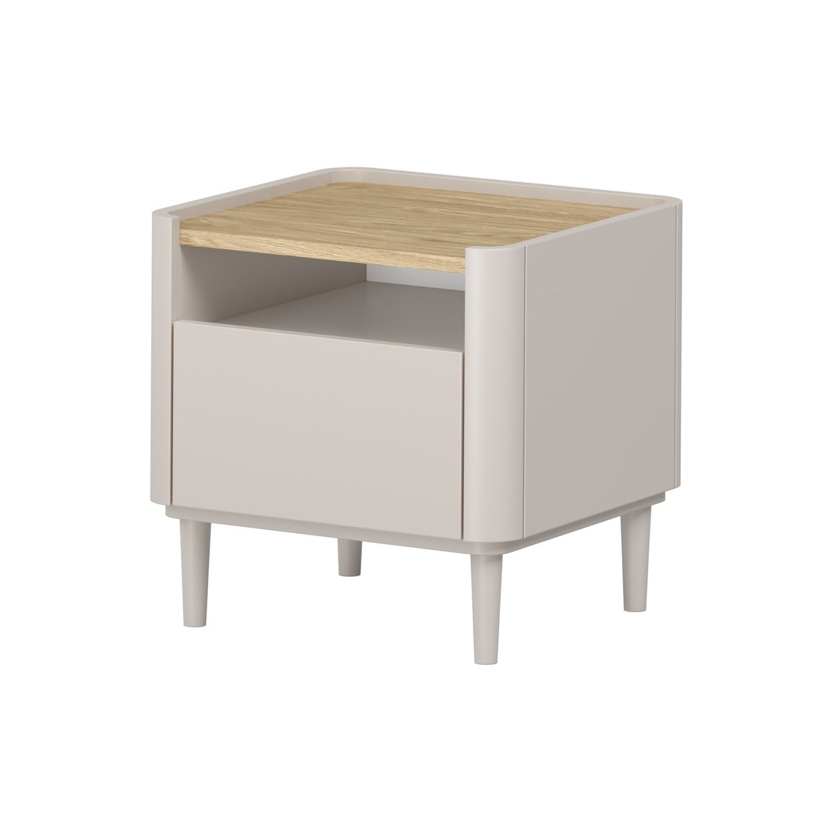 Table de chevet , ANYA beige, BOBOCHIC