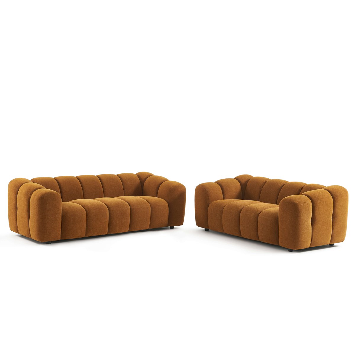 Canapé 3 places tissu tweed SUNNY bronze, SORELH