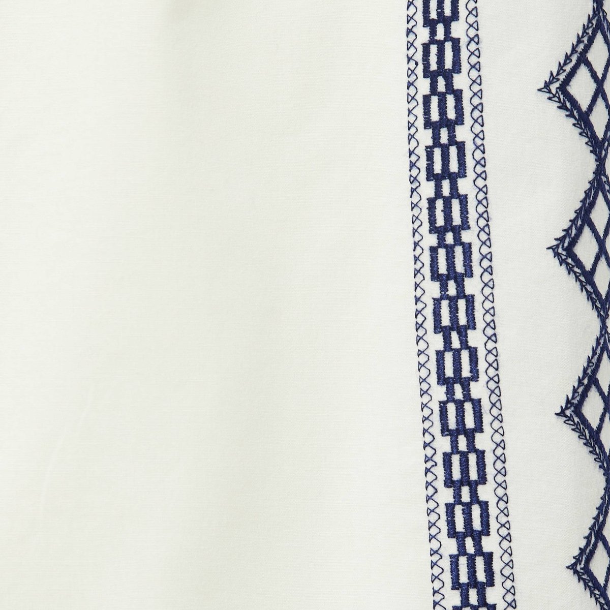 Short en coton avec broderie ecru, MONOPRIX