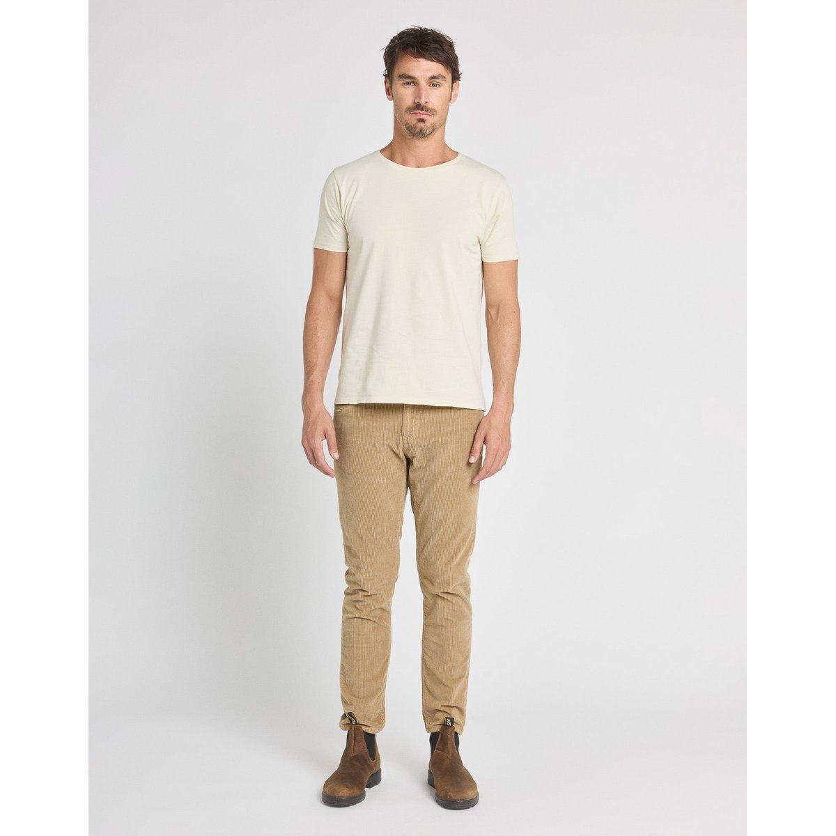 PANTALON REGULAR VELOURS BEIGE beige, PULLIN