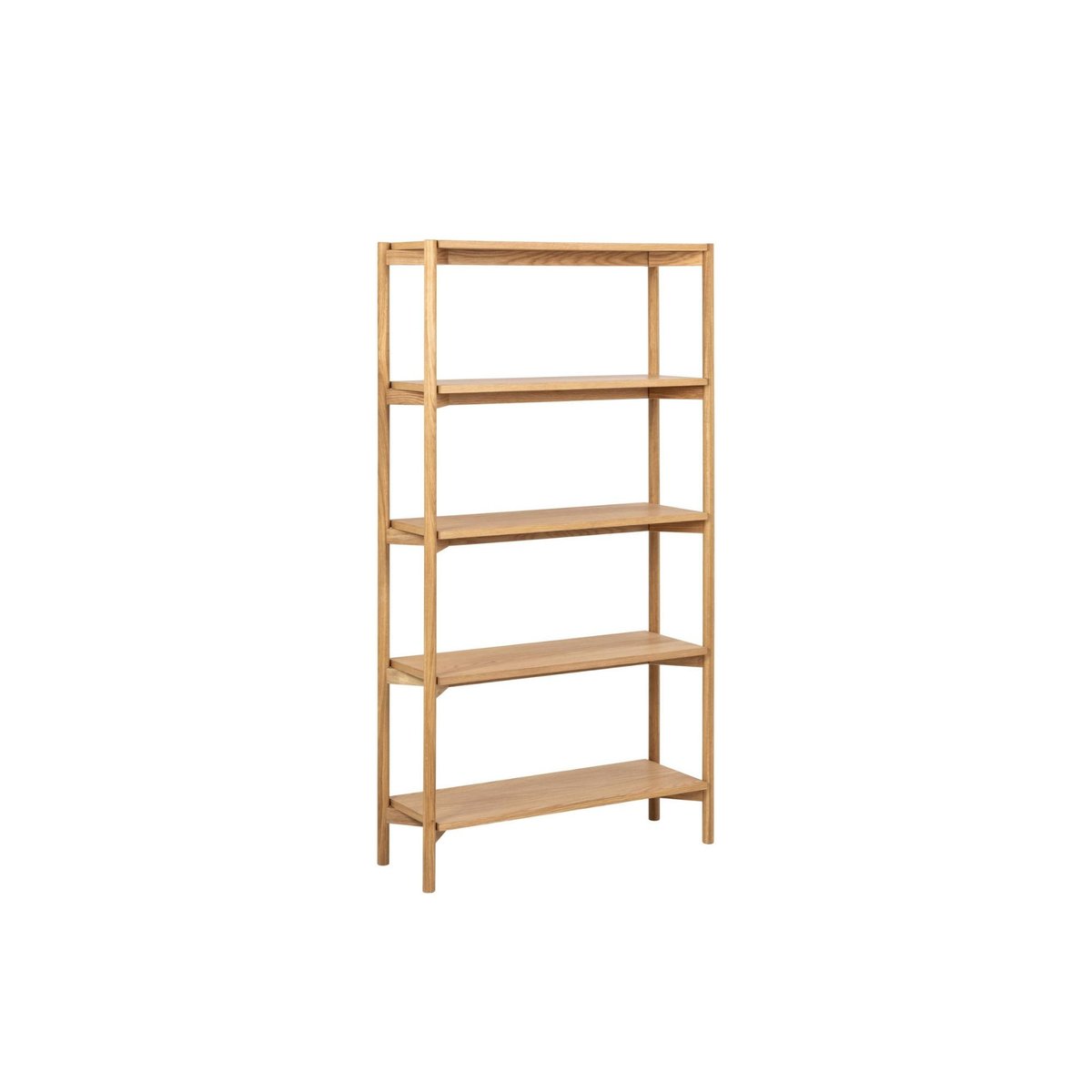 Bibliothèque scandinave en chêne clair 4 tablettes - BRENDA bois clair, HELLIN, DEPUIS 1862