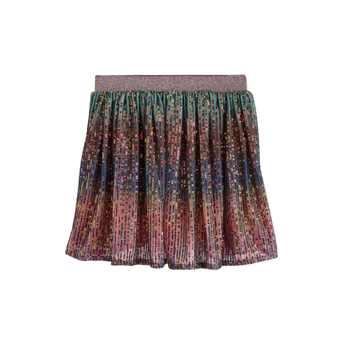 Jupe à sequins enfiler ombre rose/vert, NEXT