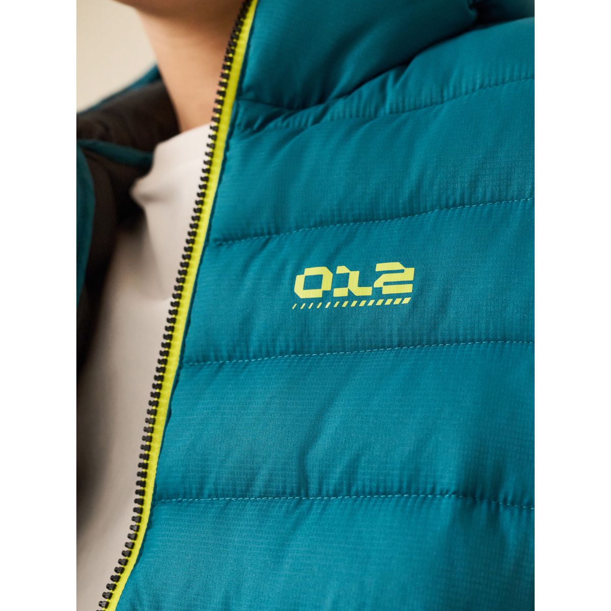 Veste à capuche semi-épaisse matelassée bleu sarcelle, NEXT