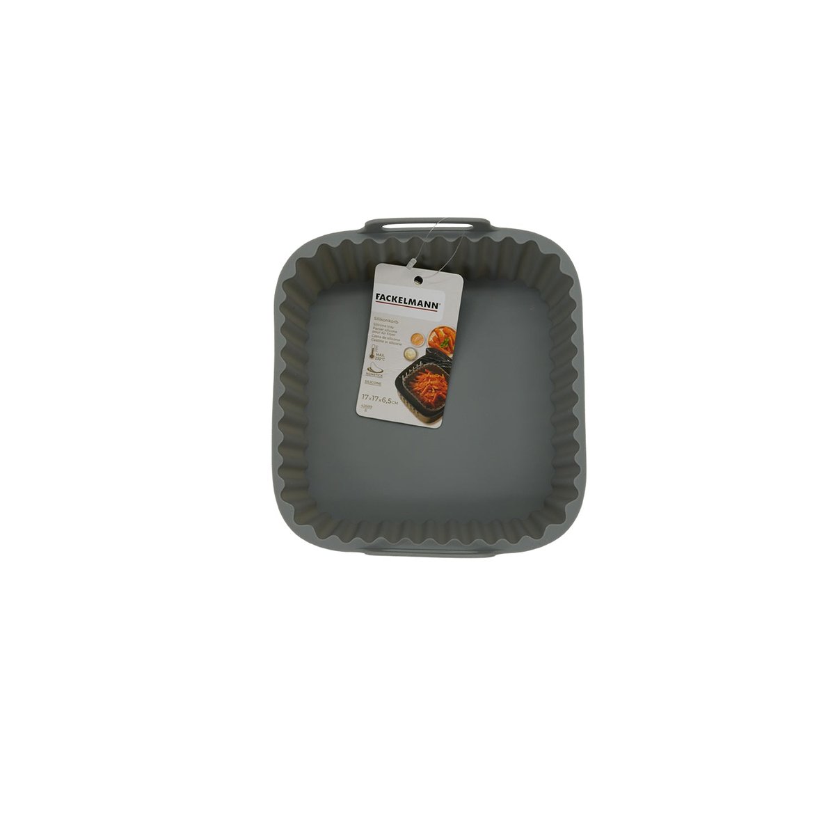 Panier pour air fryer carrés en silicone gris, FACKELMANN