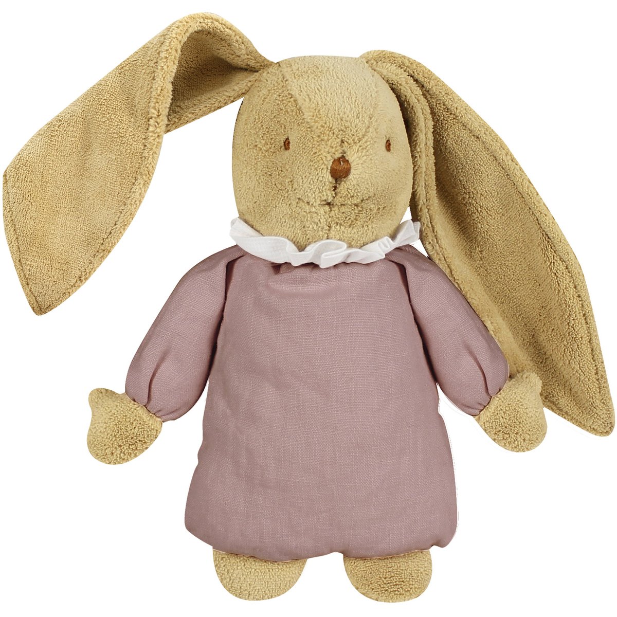 Peluche musicale lapin nid d'ange vieux rose, TROUSSELIER