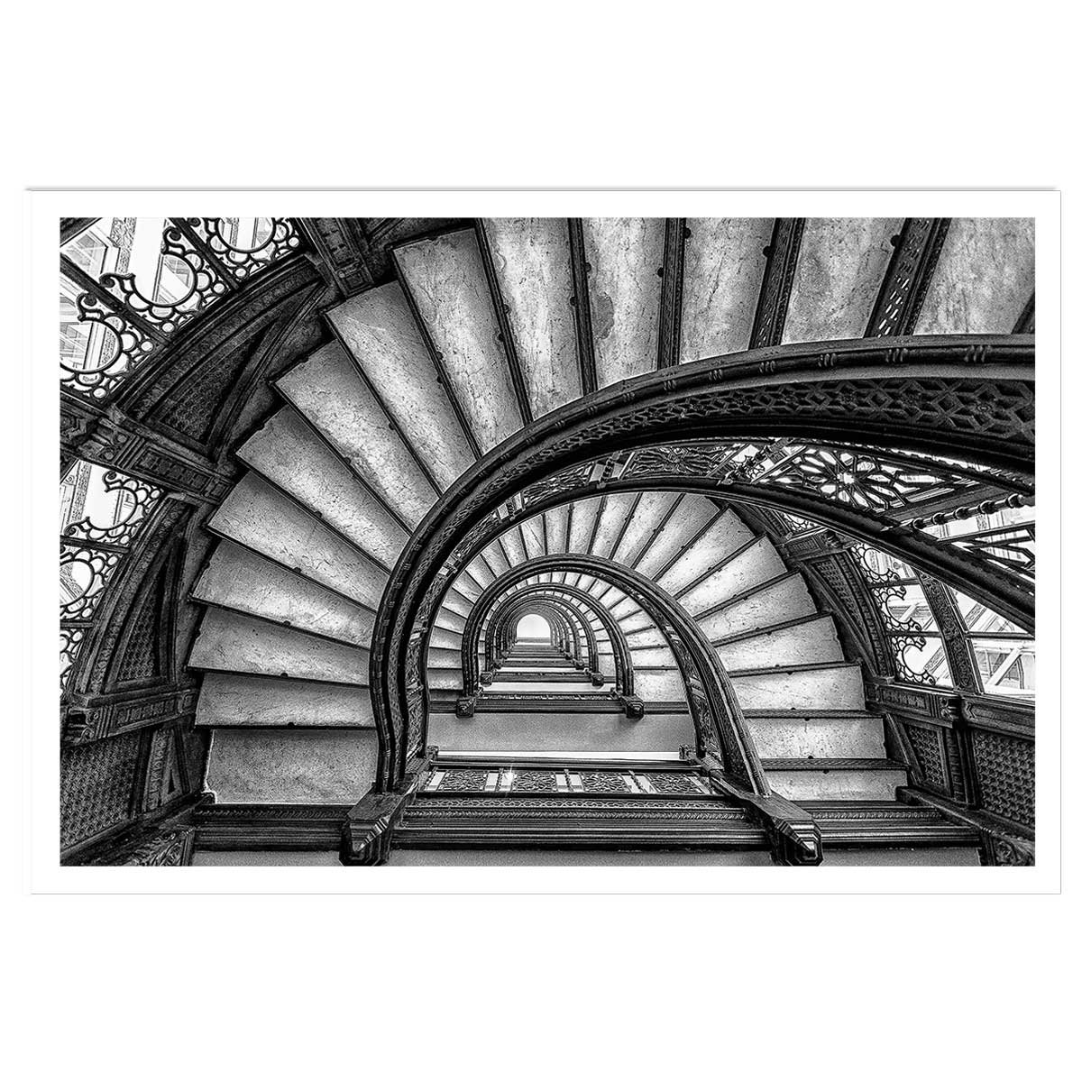 Affiche circular staircase affiche seule, HEXOA