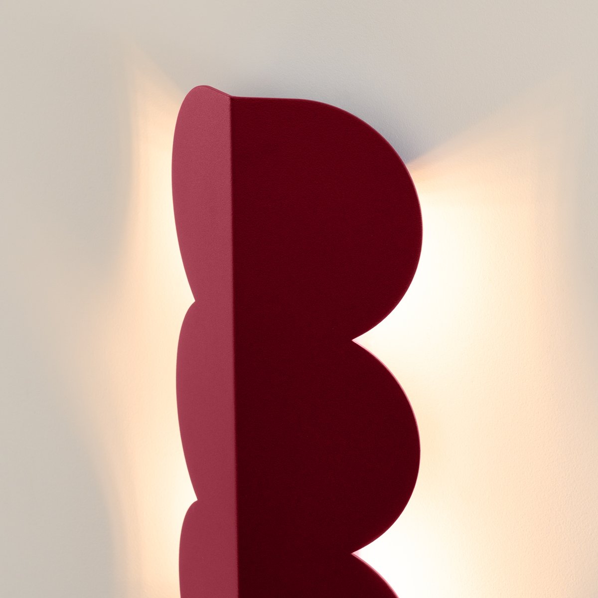 Applique murale Aluminium Bourgogne G9 2 Biscuit bourgogne, EDEN
