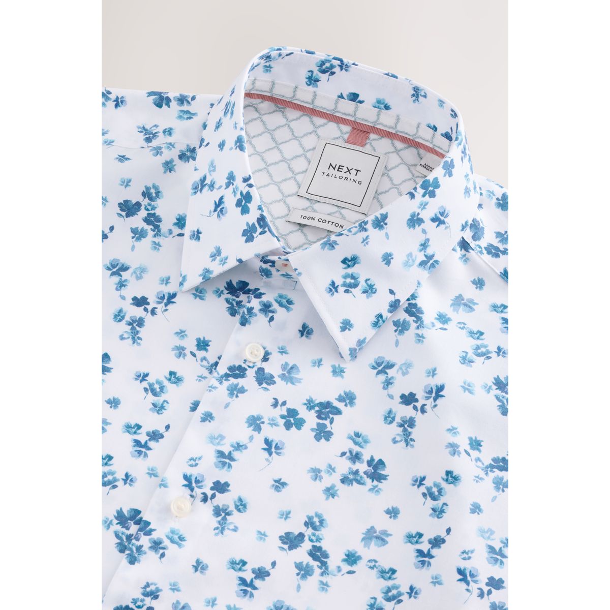 Chemise habillée à manches longues blanc/bleu watercolour dtisy floral, NEXT