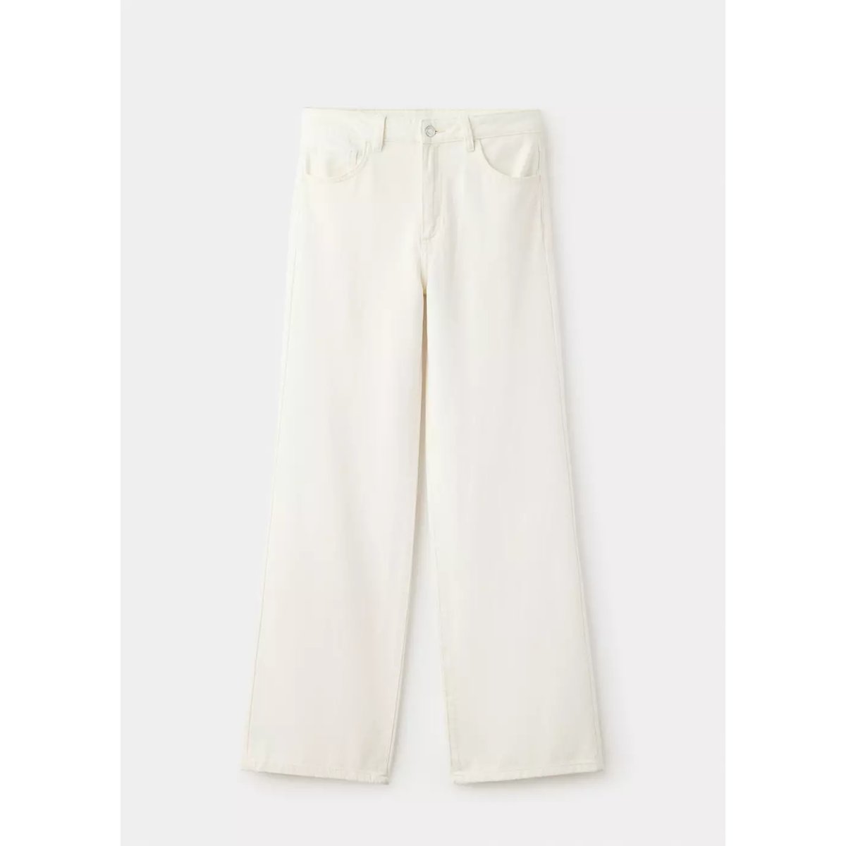 Jean Danila large taille haute écru, MANGO