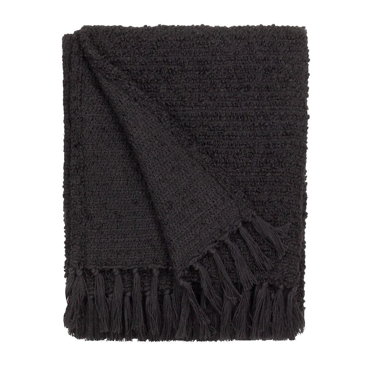 Candar Boucle Textured Throw black, YARD