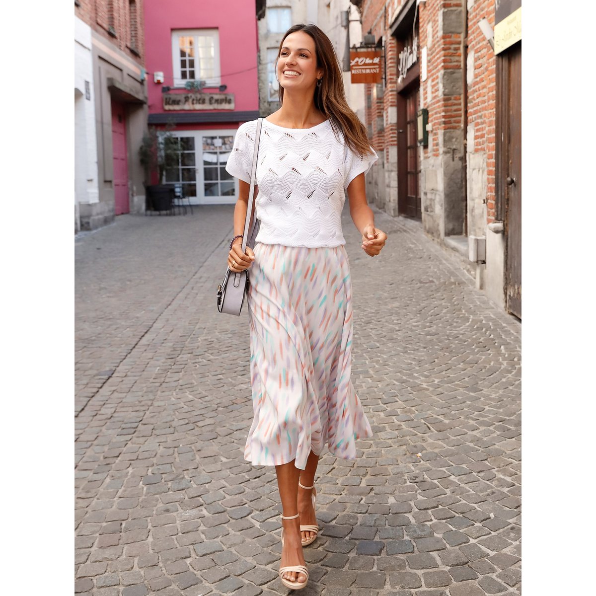 Pull fantaisie manches T blanc, DAXON