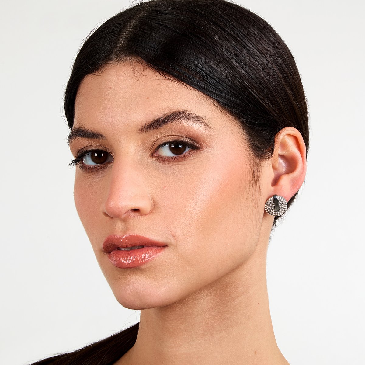 Boucles d'oreille T-ROUND acier inoxydable, TRUSSARDI