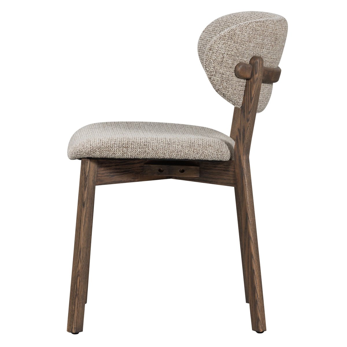 Lot de 2 chaises de table en polyester UDAR marron, WOOOD