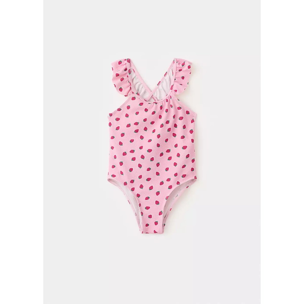 Maillot de bain imprimé fraises rose, MANGO BABY