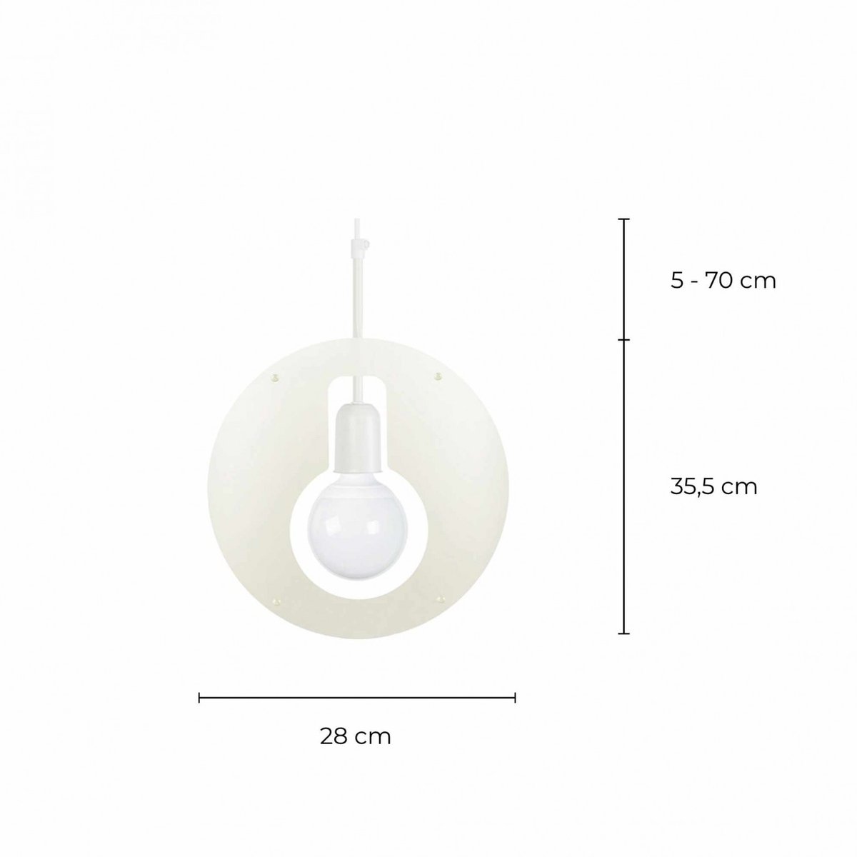 Suspension en métal, MOSS blanc cassé, C-CREATION