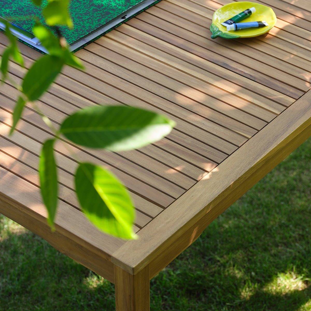 Table de jardin en acacia massif 90 cm MILOS naturel, BERAH GETAH