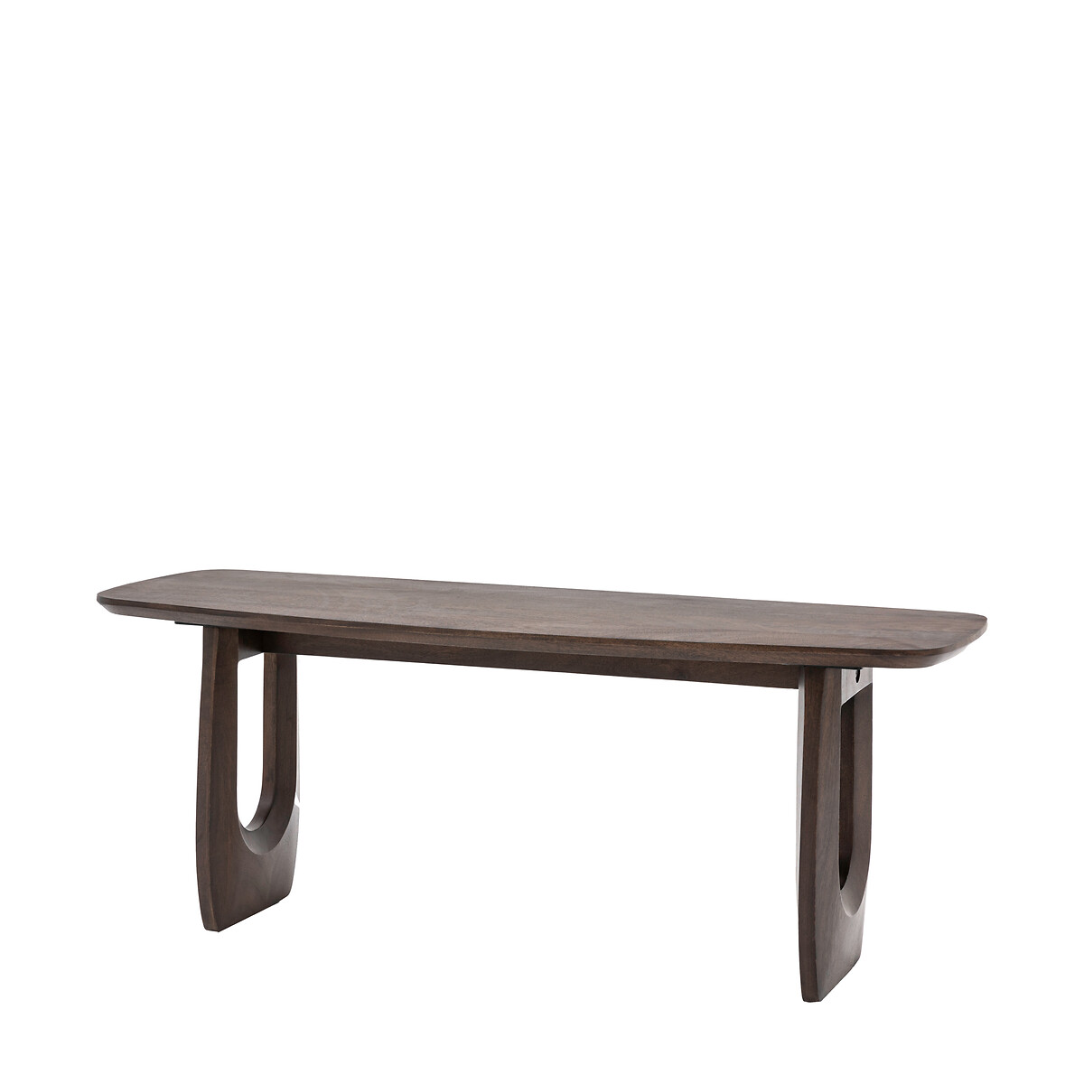 Akron Curved Mango Wood 2 Seater Dining Bench (120 cm) brown , ÉDITÉ