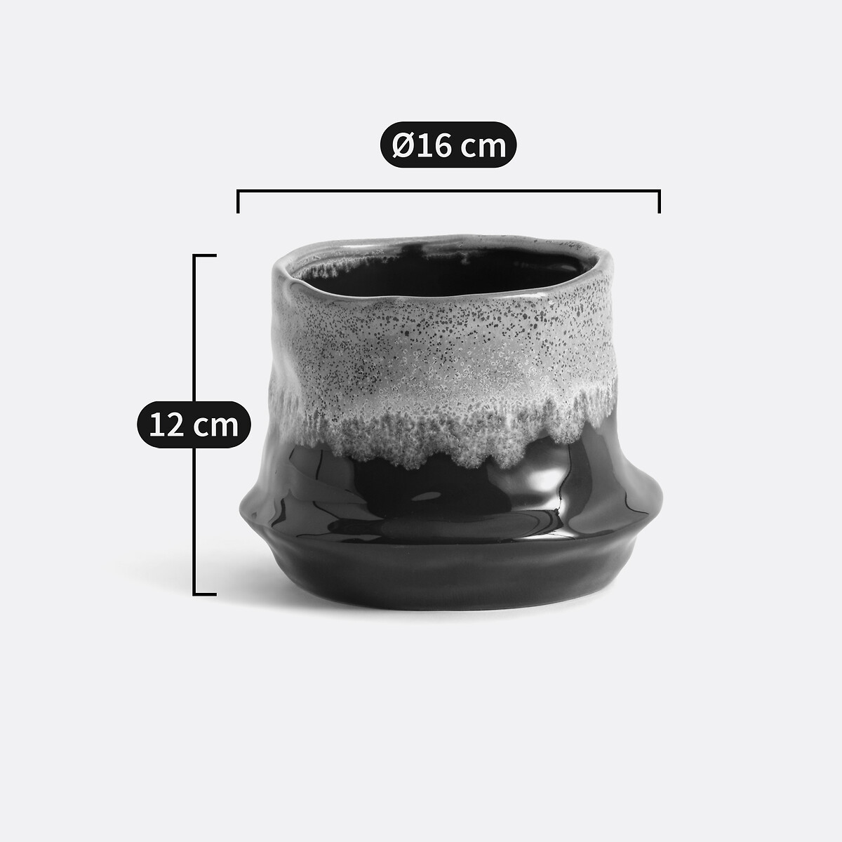Bloempot in keramiek Ø15,5 cm, Dalio groen , LA REDOUTE INTERIEURS