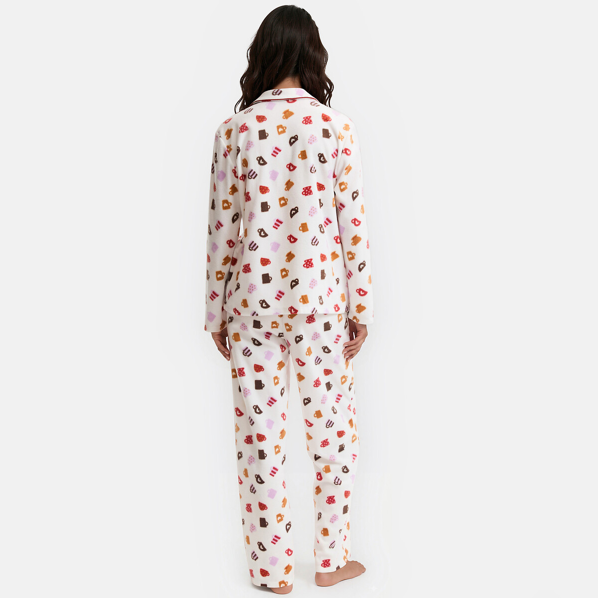 Pyjama en maille micro polaire, imprimé imprimé, SO'HOME