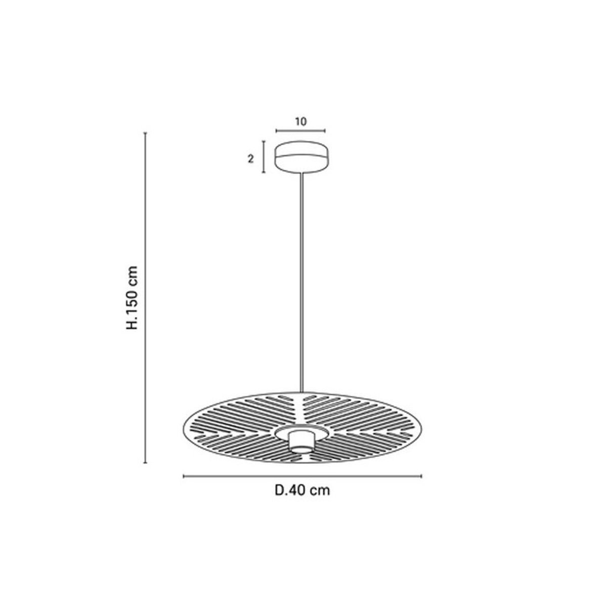 Suspension Laiton Waterlilly Diamètre 40 doré, MILLUMINE