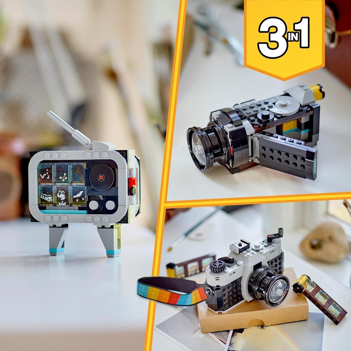 LEGO Creator - Appareil Photo Rétro 31147 - Jouet 3-en-1 pour Enfants multicolore, LEGO