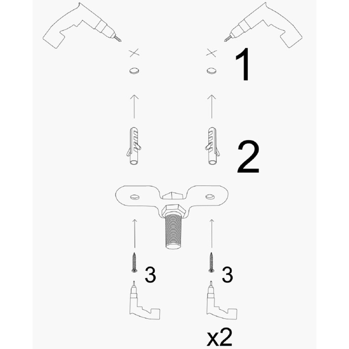 Plafonnier en métal noir 6 ampoules L64 cm - JULIA noir, CALICOSY