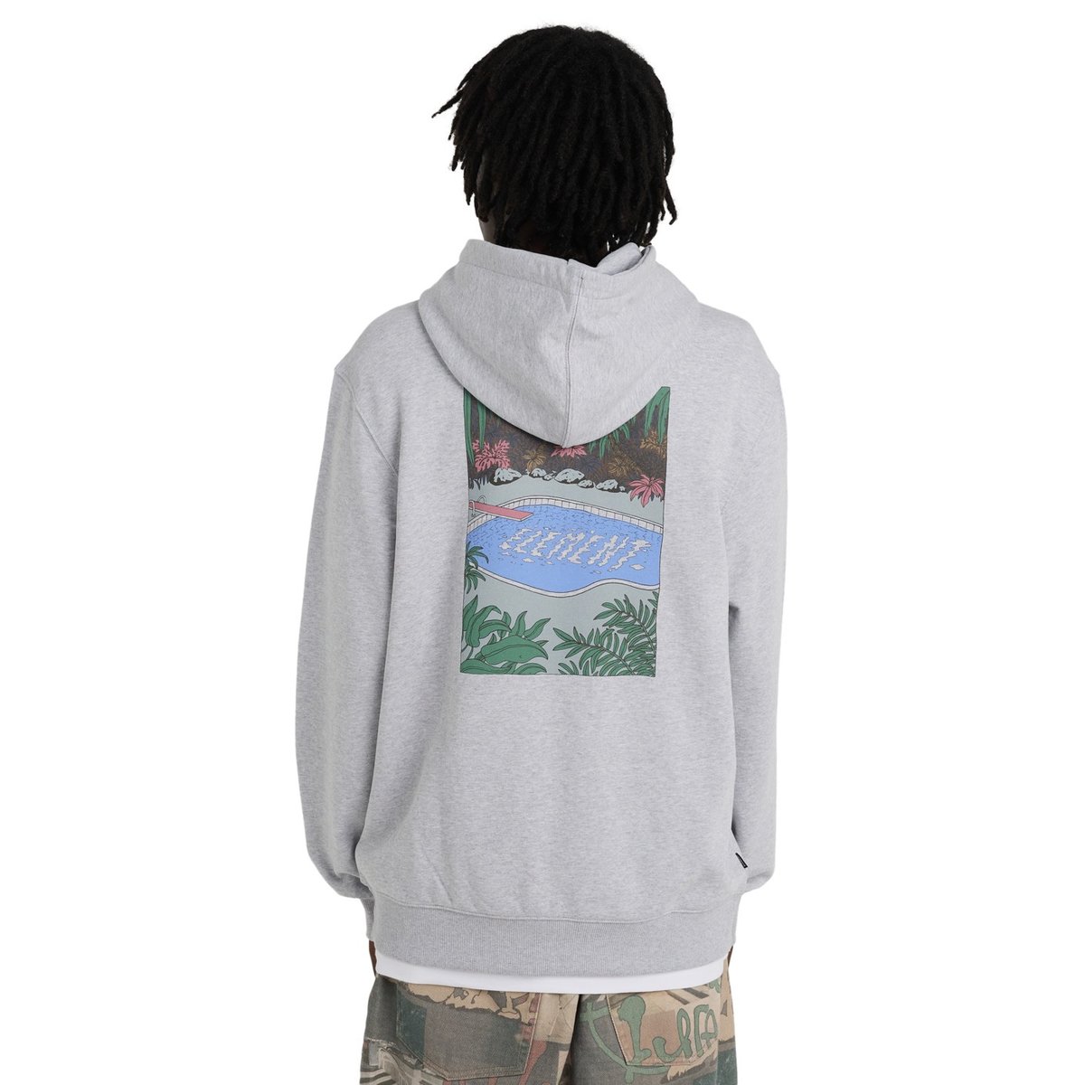 Sweat à capuche POOLSIDE gris mid grey heather, ELEMENT