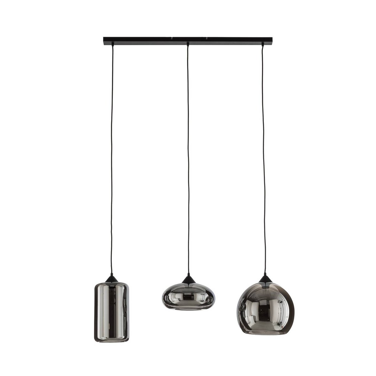 Suspension en métal moderne, Marla gris fumé, LINDBY