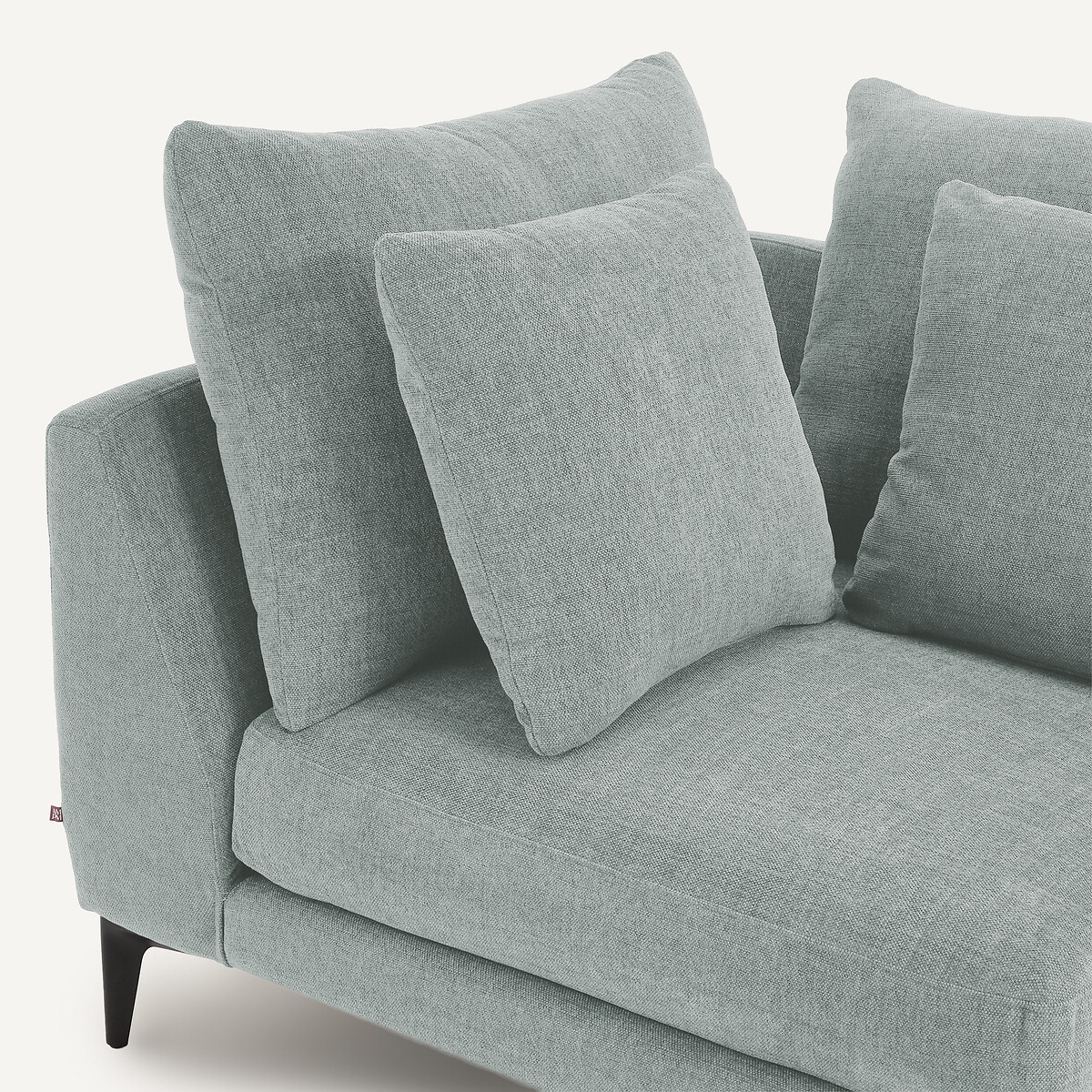 Ecksofa aus geflochtenem Polyester, MODERNISTE, Design Emmanuel Gallina aquamarin, AM.PM X EMMANUEL GALLINA