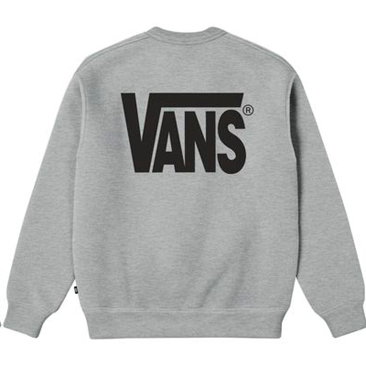 Sweat col rond, imprimé au dos, en molleton gris, VANS