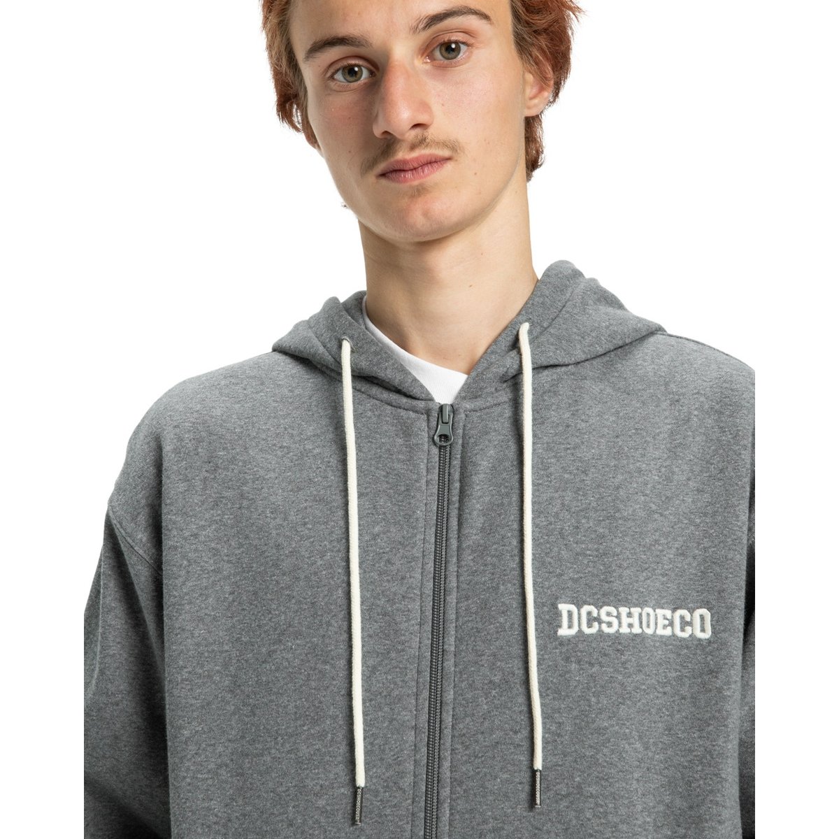 Sweat à capuche zippé BASELINE. gris dark grey heather, DC SHOES