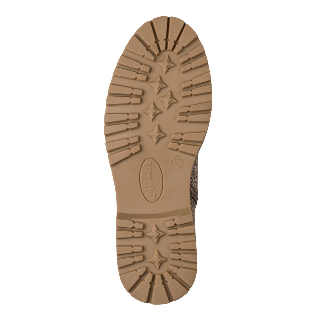 Bottine fourée beige ivoire croco, TAMARIS