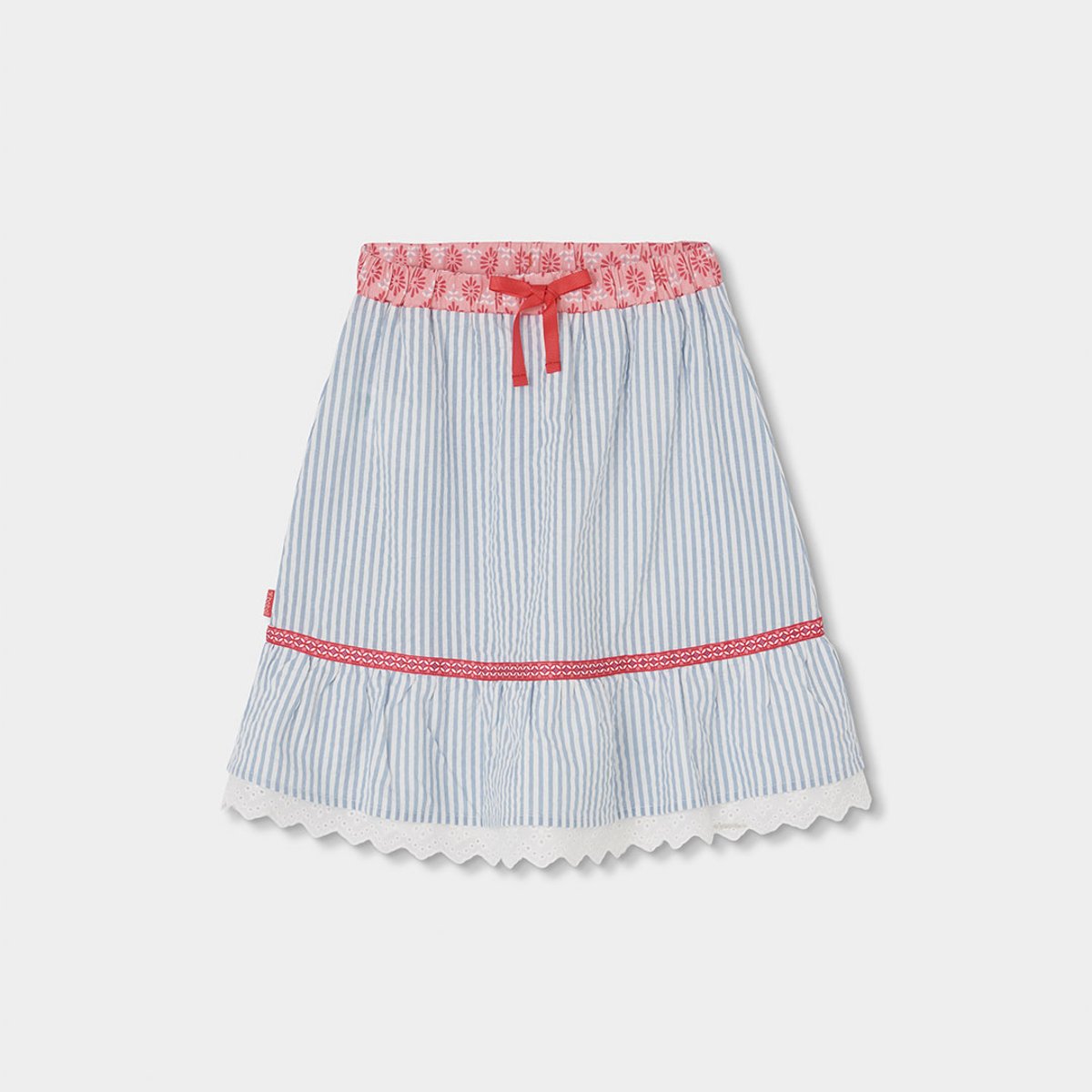 Jupe popeline multicolore, BOBOLI
