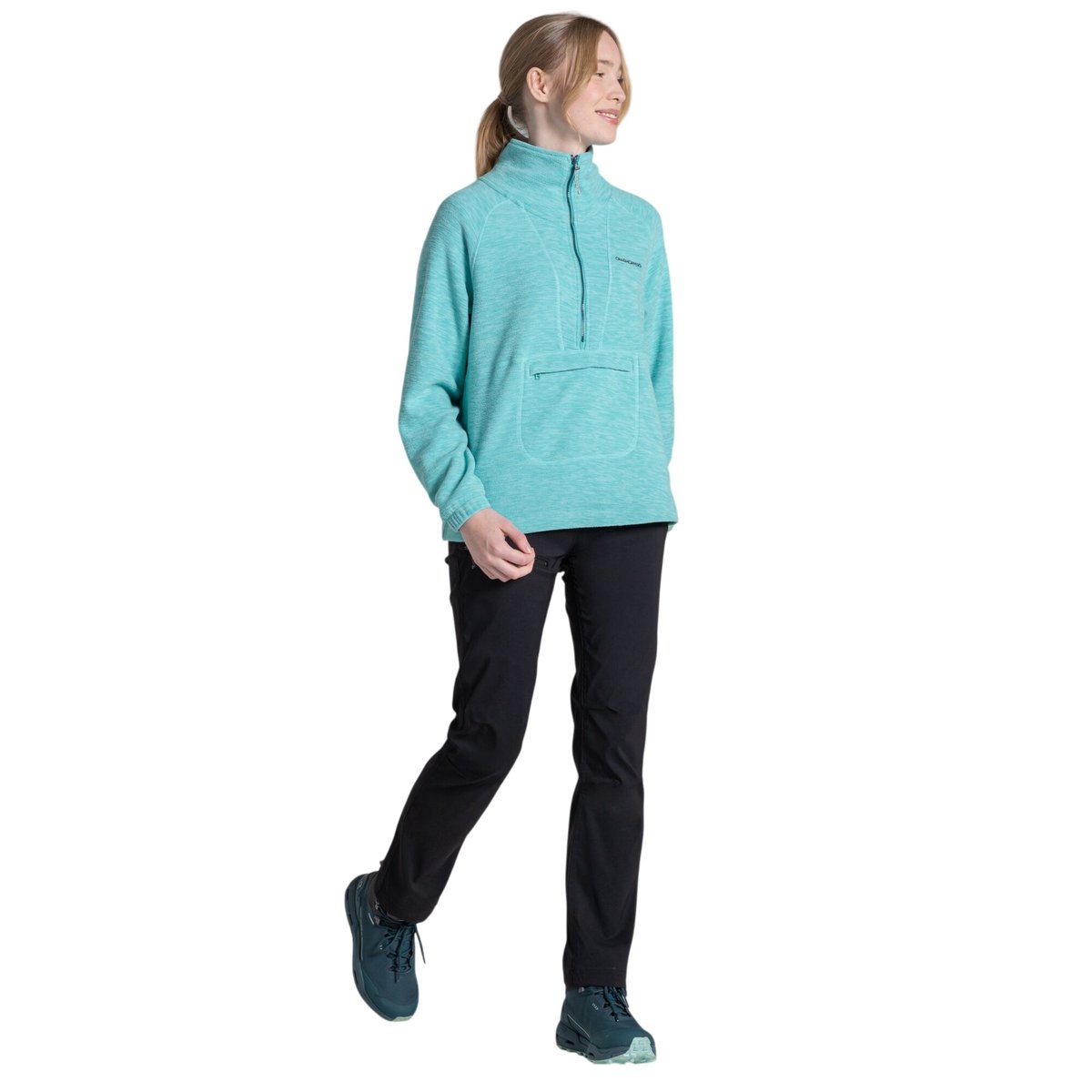 Haut polaire à col montant zippé ESK turquoise, CRAGHOPPERS