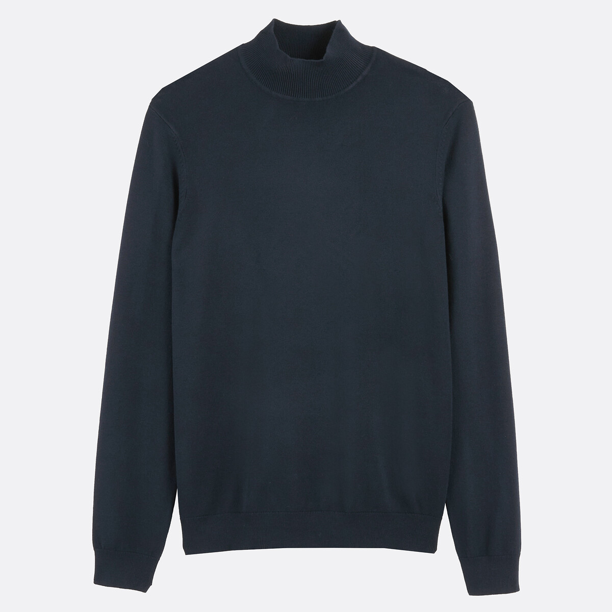 Fine Knit High Neck Jumper navy blue, LA REDOUTE COLLECTIONS