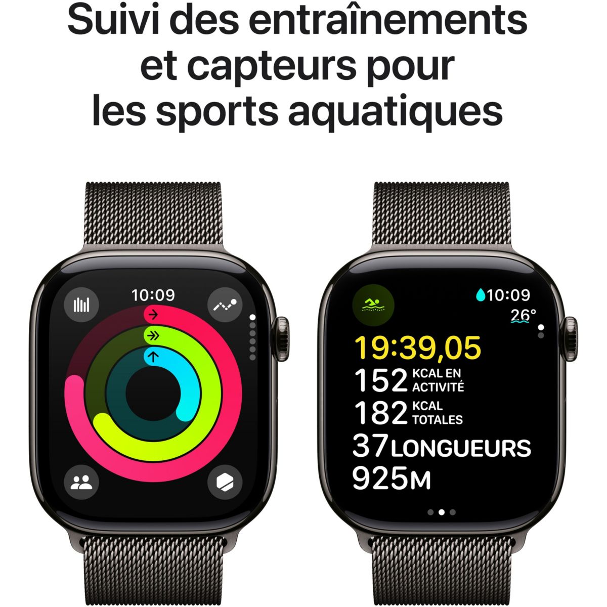 Montre connectée Serie 10 46mm Titane Ardoise Loop Cell gris, APPLE